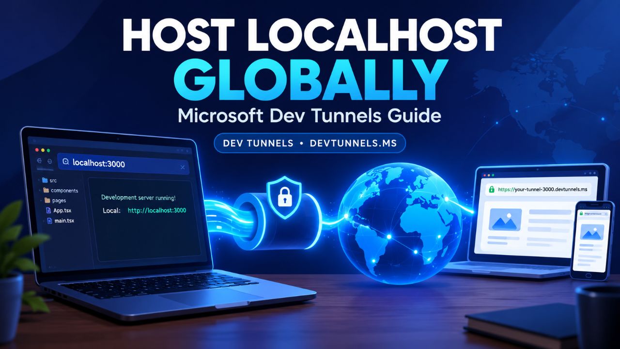 How to Host Localhost Globally Using Microsoft Dev Tunnels (Complete Guide)